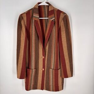 Vintage Finity Womens Sz‎ 8 Wool Blazer Twee Boho Academia Thanksgiving Western